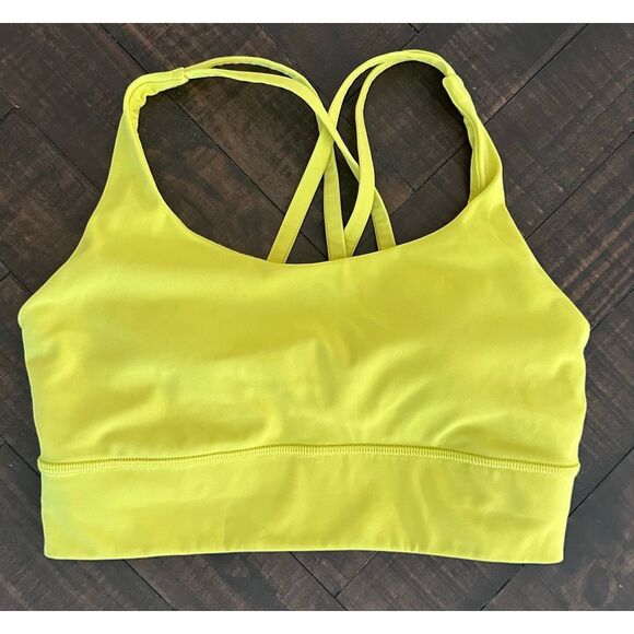 lululemon athletica Other - Lululemon Yellow Compression Sports Bra With Removable Padding Size 6